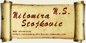 Milomira Stojković vizit kartica